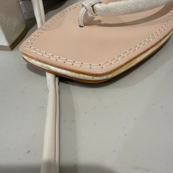 NEW Dolce Vita JORRY Snakeskin Embossed ANKLE WRAP Square Toe Sandals WOMEN 10.5 - Picture 13 of 14